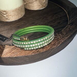 NWT Marc By Marc Jacobs Slinky Green Toucan Zirconia Bracelet